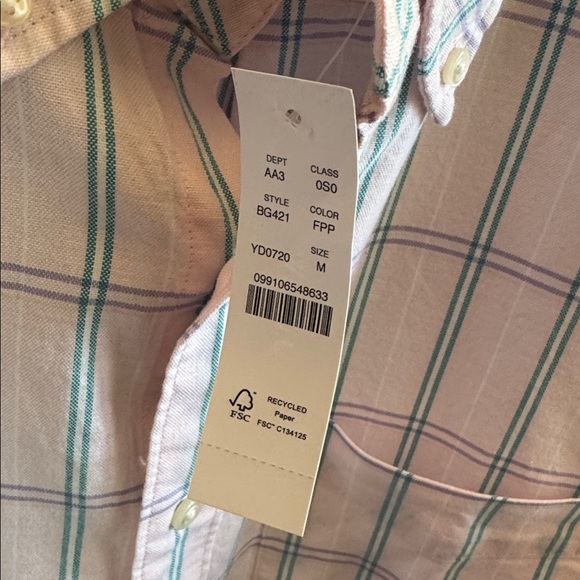 J. Crew Men’s Size Medium Pastel Light Pink Preppy Dress Shirt Long Button Up - Picture 4 of 6